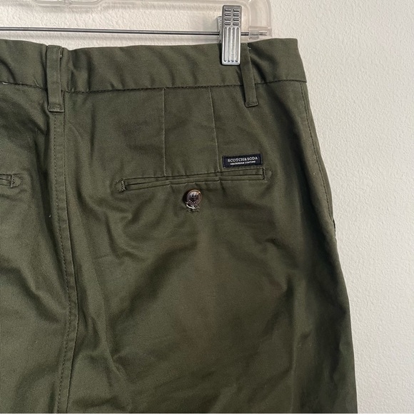 Scotch and Soda Stuart Olive Slim 5 Pocket Pants Trousers - Picture 6 of 6